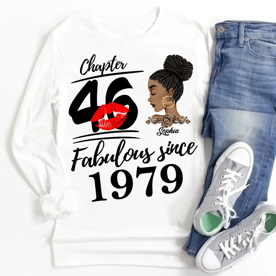 46th Birthday Shirts, Custom Birthday Shirts, Turning 46 Shirt, Gifts For Women Turning 46, 46 And Fabulous Shirt, 1979 Shirt, 46th Birthday Shirts For Her