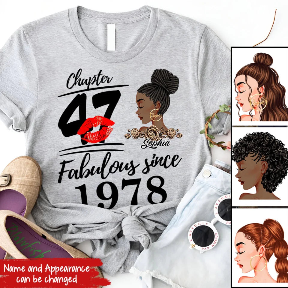 47th Birthday Shirts, Custom Birthday Shirts, Turning 47 Shirt, Gifts For Women Turning 47, 47 And Fabulous Shirt, 1978 Shirt, 47th Birthday Shirts For Her, It&#39;s My 47 Birthday
