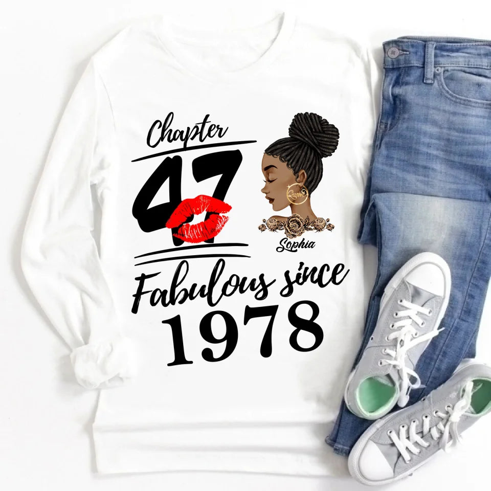 47th Birthday Shirts, Custom Birthday Shirts, Turning 47 Shirt, Gifts For Women Turning 47, 47 And Fabulous Shirt, 1978 Shirt, 47th Birthday Shirts For Her, It&#39;s My 47 Birthday