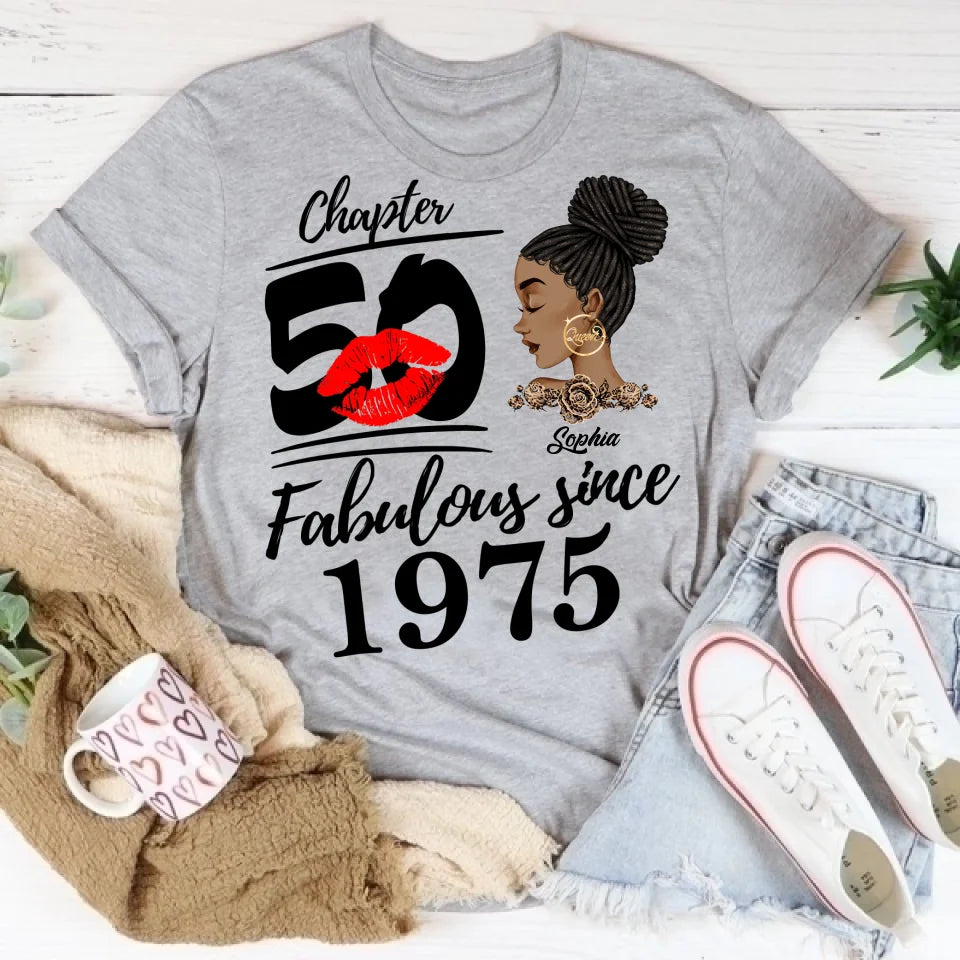 50th Birthday Shirts, Custom Birthday Shirts, Turning 50 Shirt, Gifts For Women Turning 50, 50 And Fabulous Shirt, 1975 Shirt, 50th Birthday Shirts For Her
