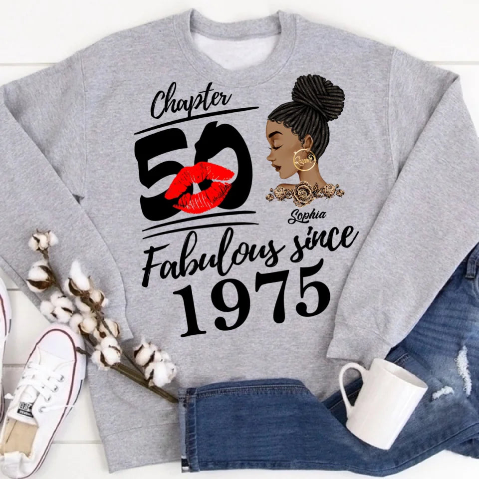 50th Birthday Shirts, Custom Birthday Shirts, Turning 50 Shirt, Gifts For Women Turning 50, 50 And Fabulous Shirt, 1975 Shirt, 50th Birthday Shirts For Her