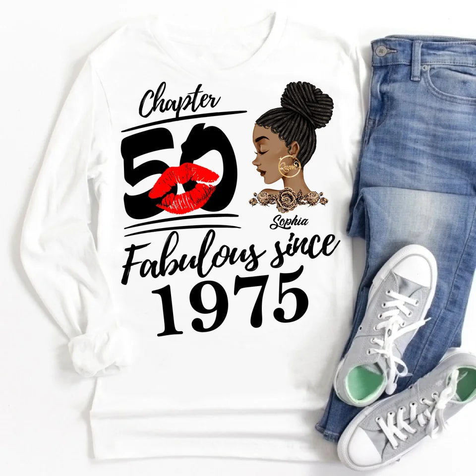 50th Birthday Shirts, Custom Birthday Shirts, Turning 50 Shirt, Gifts For Women Turning 50, 50 And Fabulous Shirt, 1975 Shirt, 50th Birthday Shirts For Her