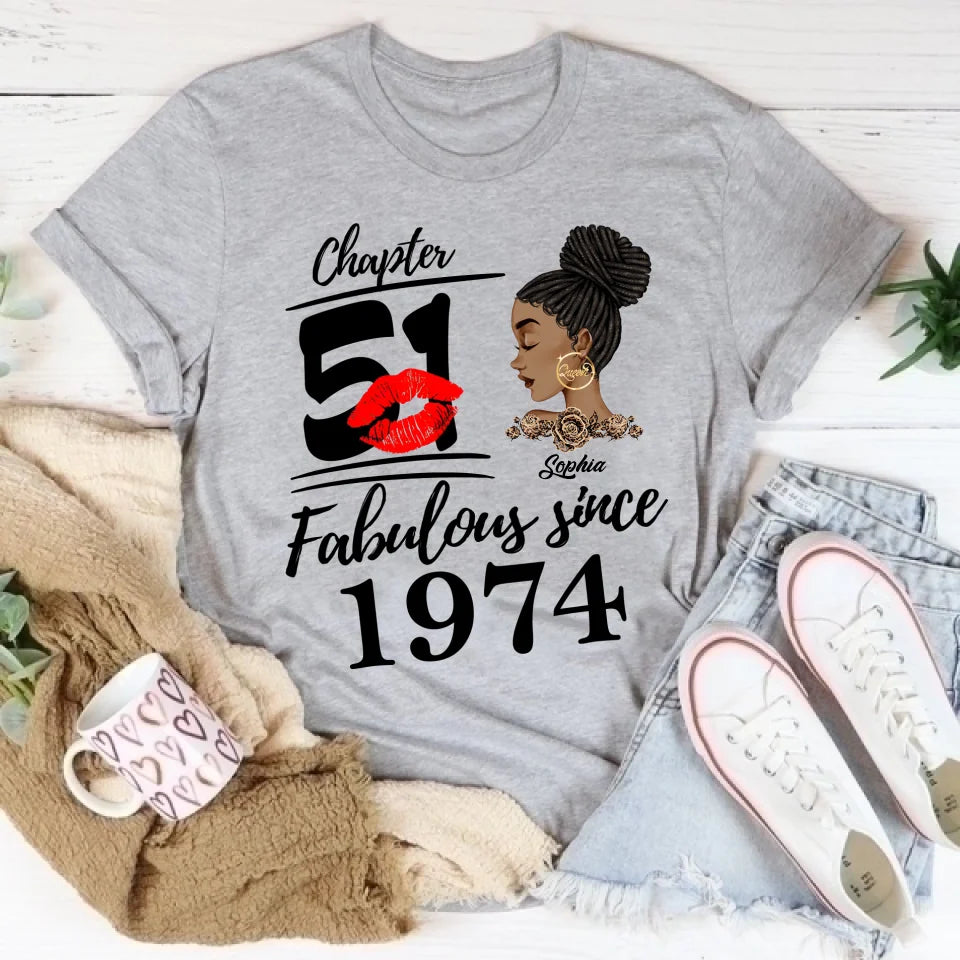 51st Birthday Shirts, Custom Birthday Shirts, Turning 51 Shirt, Gifts For Women Turning 51, 51 And Fabulous Shirt, 1974 Shirt, 51st Birthday Shirts For Her