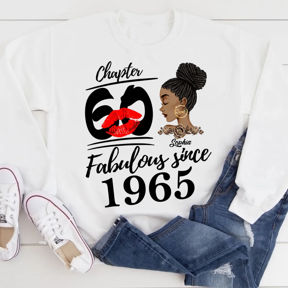 60th Birthday Shirts, Custom Birthday Shirts, Turning 60 Shirt, Gifts For Women Turning 60, 60 And Fabulous Shirt, 1965 Shirt, 60th Birthday Shirts For Her