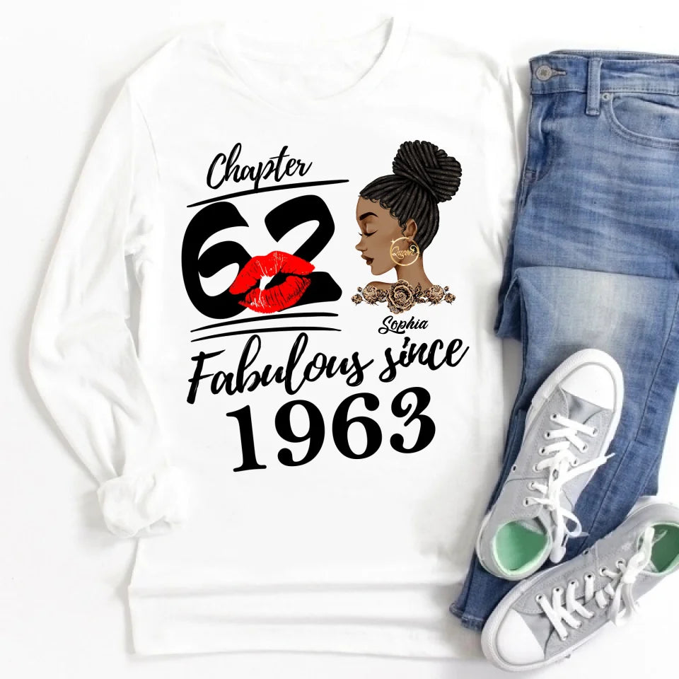 62nd Birthday Shirts, Custom Birthday Shirts, Turning 62 Shirt For Women, Turning 62 And Fabulous Shirt, 1963 Shirt, Best Gifts For Women Turning 62