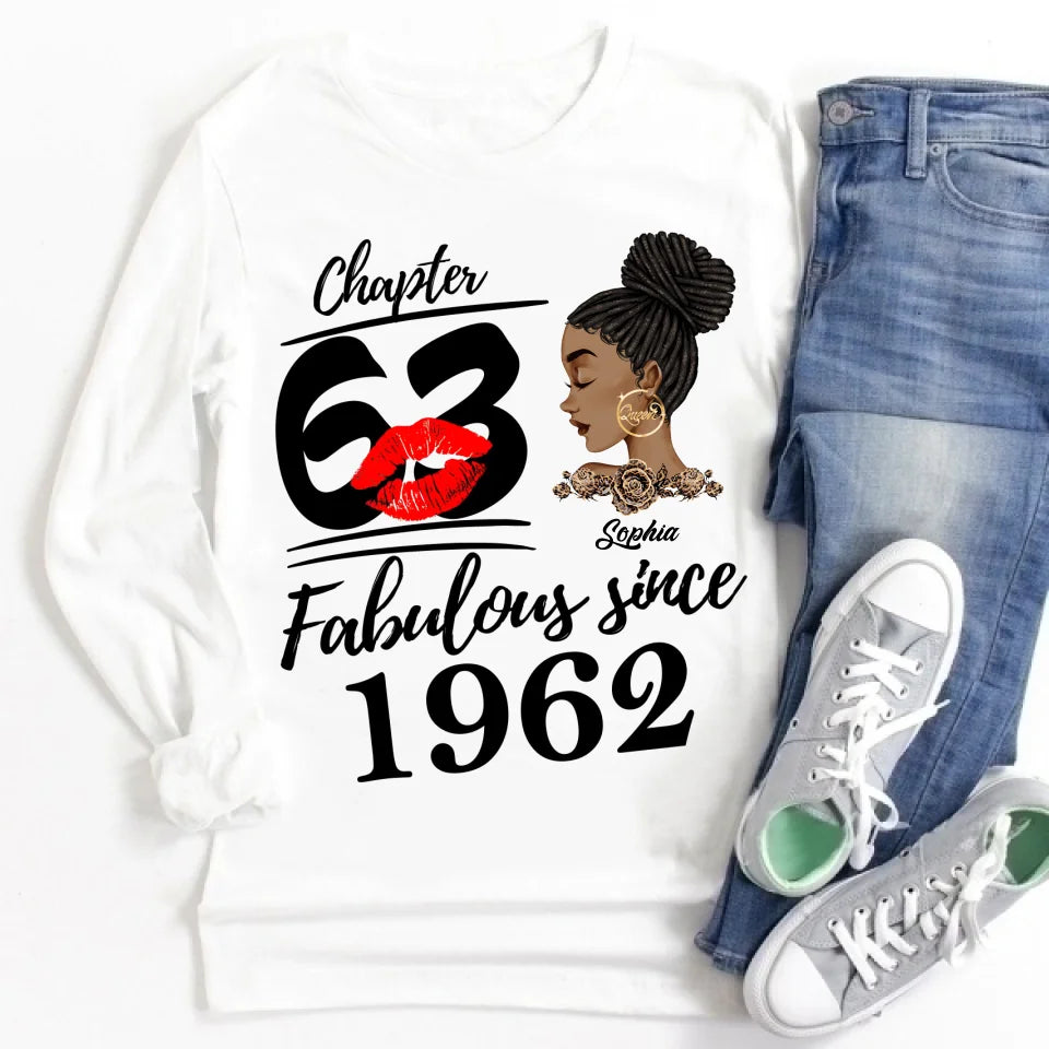 63rd Birthday Shirts, Custom Birthday Shirts, Turning 63 Shirt For Women, Turning 63 And Fabulous Shirt, 1962 Shirt, Best Gifts For Women Turning 63