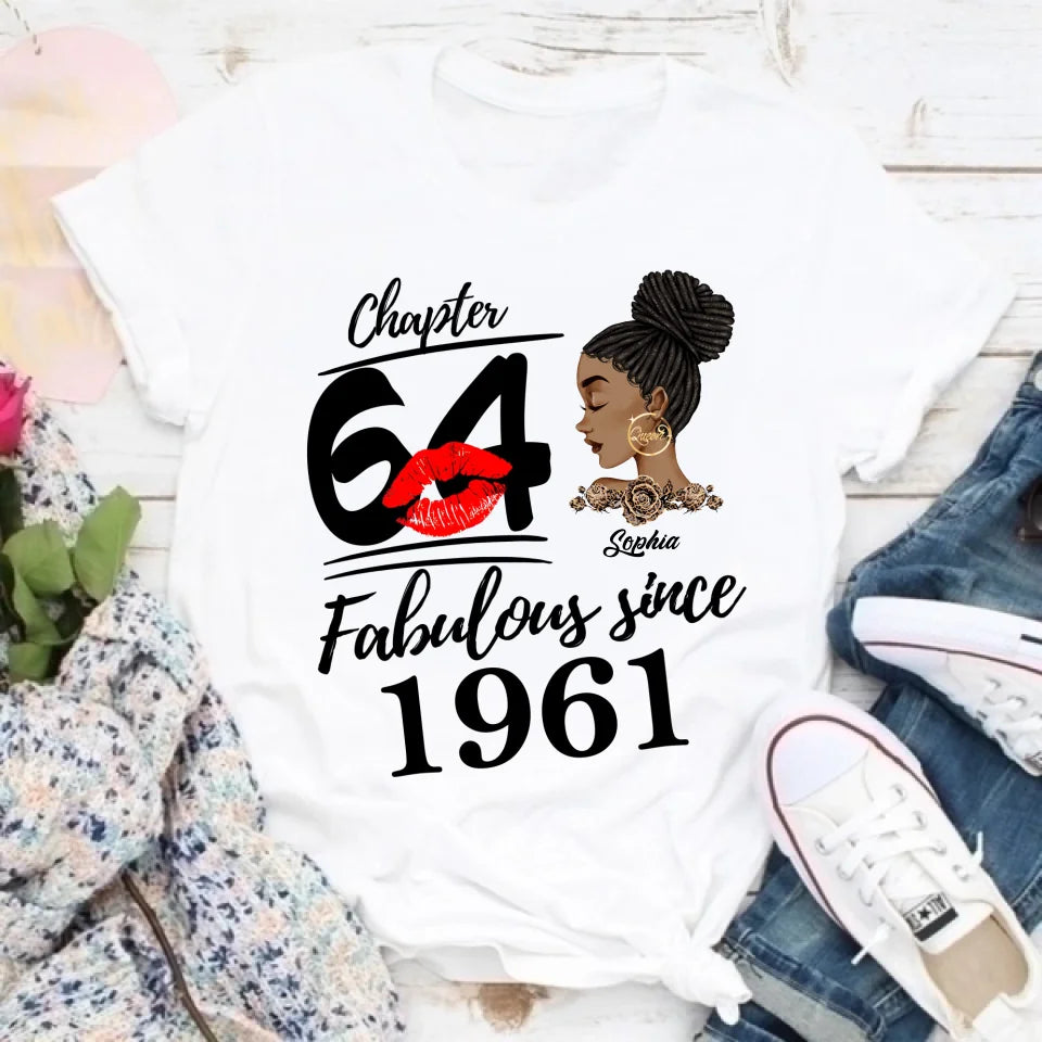 64th Birthday Shirts, Custom Birthday Shirts, Turning 64 Shirt For Women, Turning 64 And Fabulous Shirt, 1961 Shirt, Best Gifts For Women Turning 64