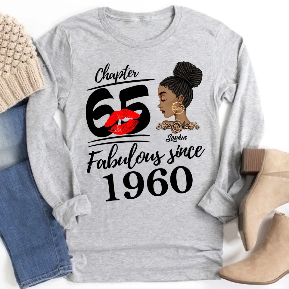 65th Birthday Shirts, Custom Birthday Shirts, Turning 65 Shirt For Women, Turning 65 And Fabulous Shirt, 1960 Shirt, Best Gifts For Women Turning 65