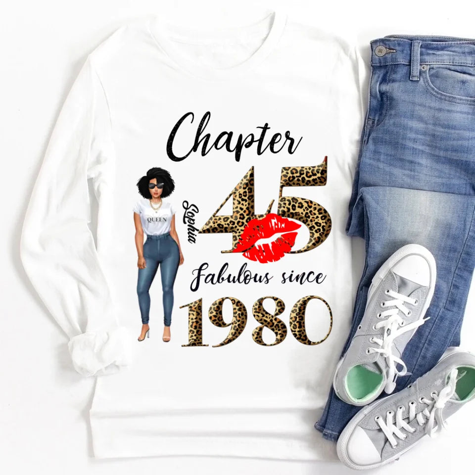 45th birthday shirts for her, Personalised 45th birthday gifts, 1980 t shirt, 45 and fabulous shirt, 45th birthday shirt ideas, gift ideas 45th birthday woman