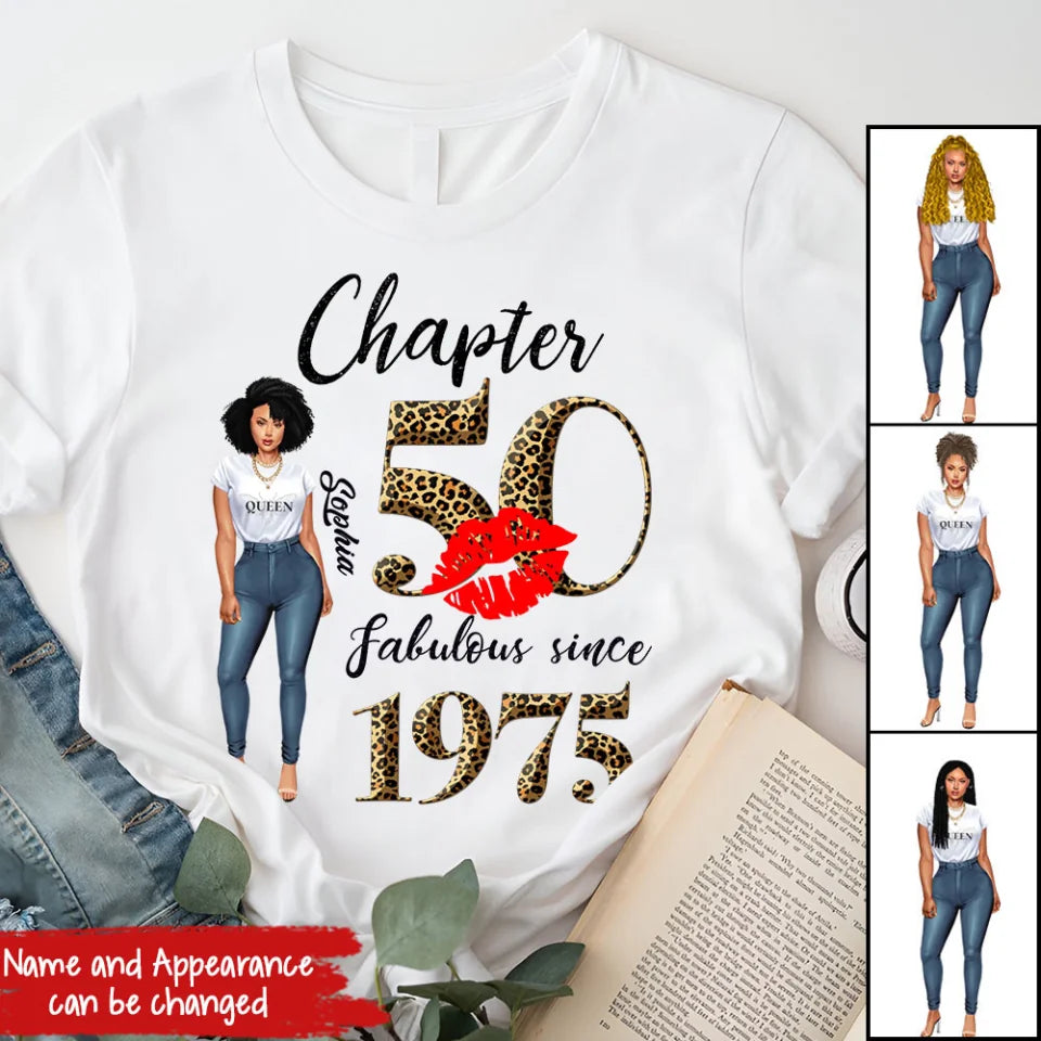 Personalised Birthday Gifts, 1975 T Shirt, 50 And Fabulous Shirt, 50th Birthday Shirt Ideas, Gift Ideas 50th Birthday Woman