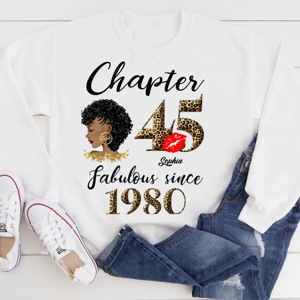 45th birthday shirts for her, Personalised 45th birthday gifts, 1980 t shirt, 45 and fabulous shirt, 45 birthday shirt ideas, gift ideas 45th birthday woman
