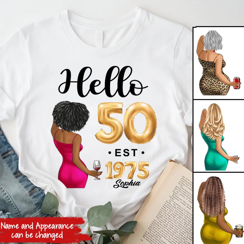 50th Birthday Shirts, Custom Birthday Shirts, Turning 50 Shirt, Gifts For Women Turning 50, 50 And Fabulous Shirt, 1975 Shirt, 50th Birthday Shirts For Her