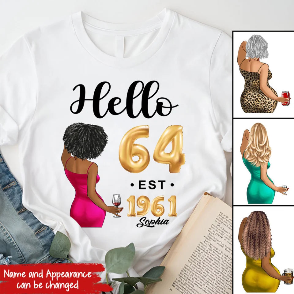 64th birthday shirts for her, Personalised 64th birthday gifts, 1961 t shirt, 64 and fabulous shirt, 64th birthday shirt ideas, gift ideas 64th birthday woman
