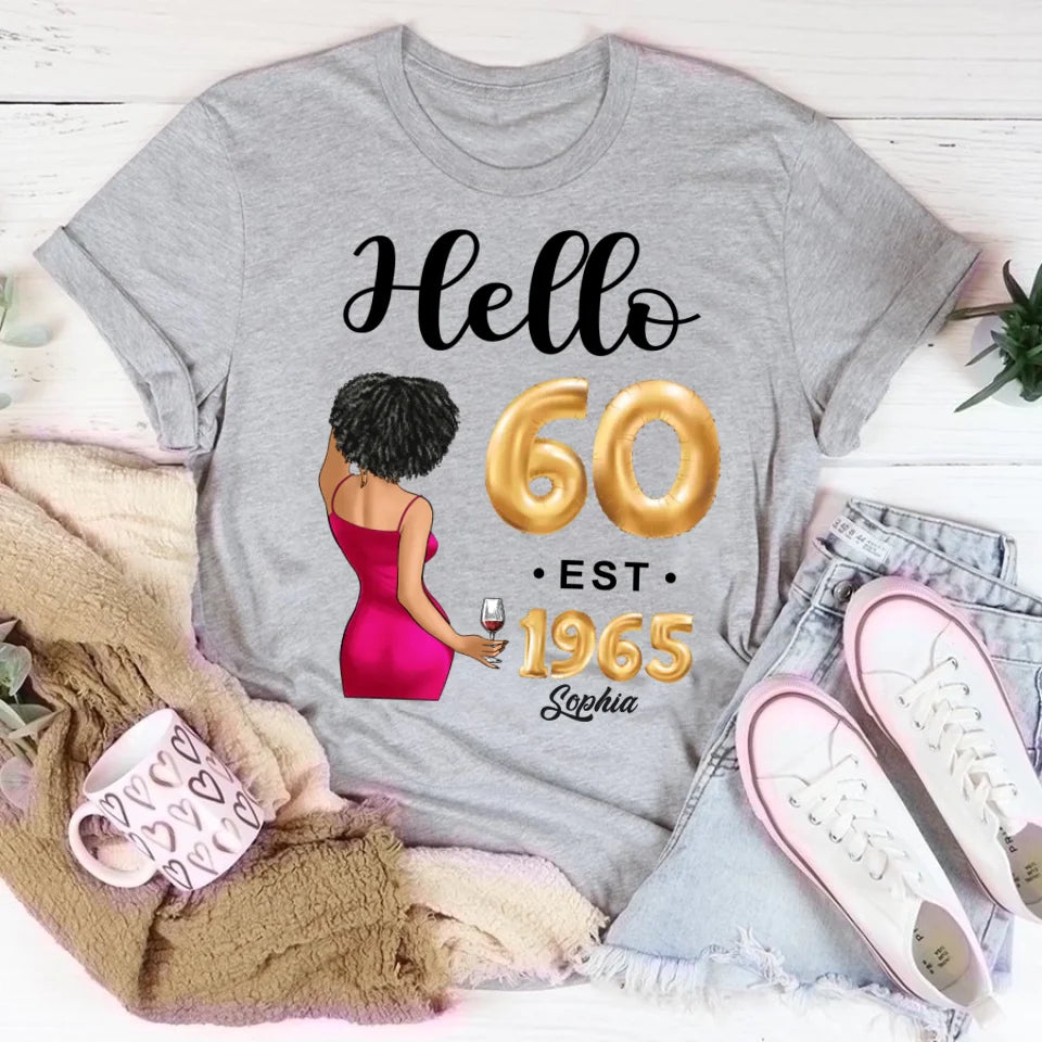 60th Birthday Shirts, Custom Birthday Shirts, Turning 60 Shirt, Gifts For Women Turning 60, 60 And Fabulous Shirt, 1965 Shirt, 60th Birthday Shirts For Her