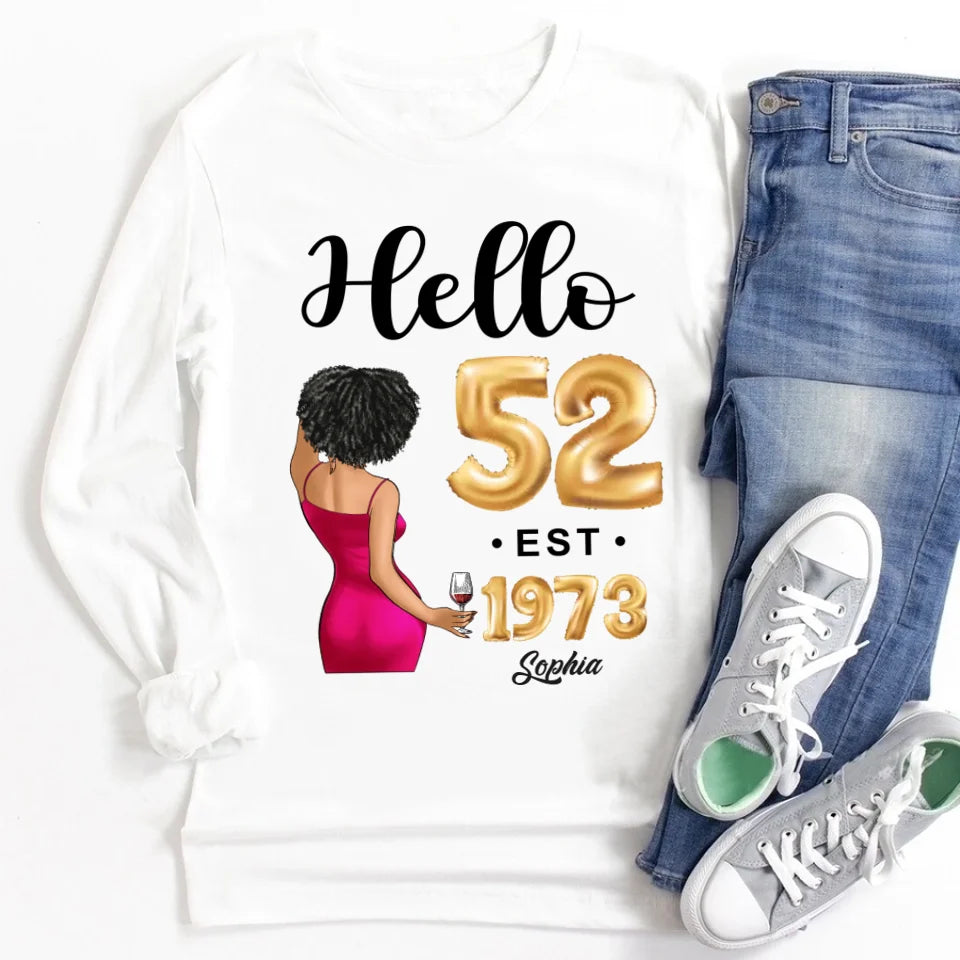 52nd birthday shirts for her, Personalised 52nd birthday gifts, 1973 t shirt, 52 and fabulous shirt, 52nd birthday shirt ideas, gift ideas 52nd birthday woman