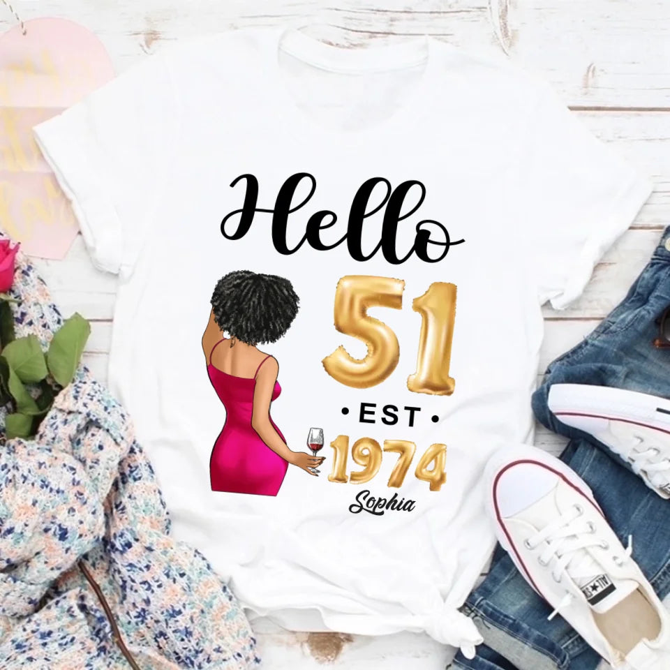51st birthday shirts for her, Personalised 51st birthday gifts, 1974 t shirt, 51 and fabulous shirt, 51st birthday shirt ideas, gift ideas 51st birthday woman