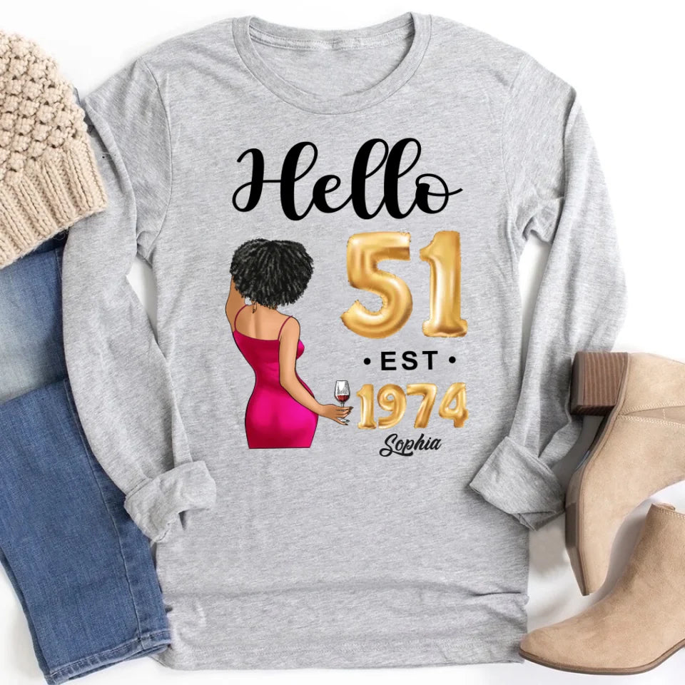 51st birthday shirts for her, Personalised 51st birthday gifts, 1974 t shirt, 51 and fabulous shirt, 51st birthday shirt ideas, gift ideas 51st birthday woman