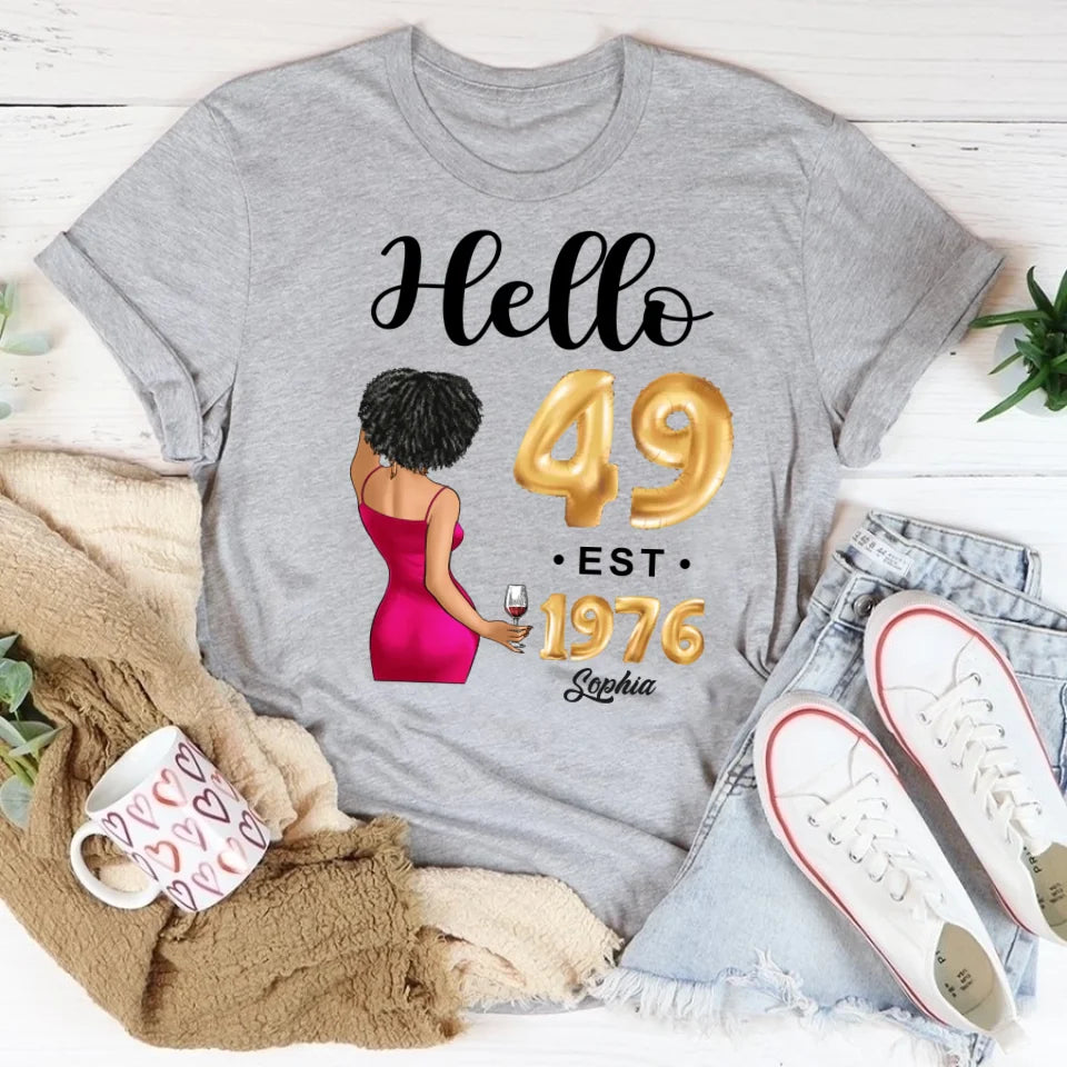 49th birthday shirts for her, Personalised 49th birthday gifts, 1976 t shirt, 49 and fabulous shirt, 49th birthday shirt ideas, gift ideas 49th birthday woman