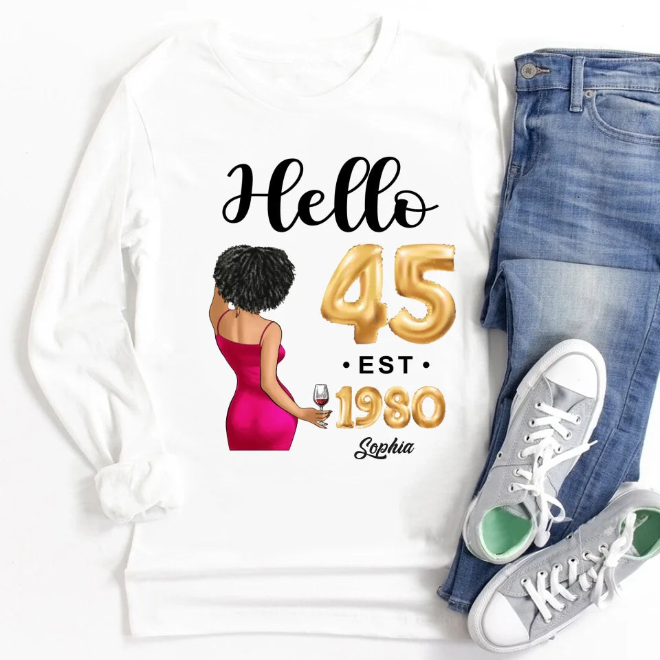 45th birthday shirts for her, Personalised 45th birthday gifts, 1980 t shirt, 45 and fabulous shirt, 45th birthday shirt ideas, gift ideas 45th birthday woman