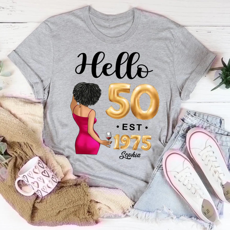 50th Birthday Shirts, Custom Birthday Shirts, Turning 50 Shirt, Gifts For Women Turning 50, 50 And Fabulous Shirt, 1975 Shirt, 50th Birthday Shirts For Her