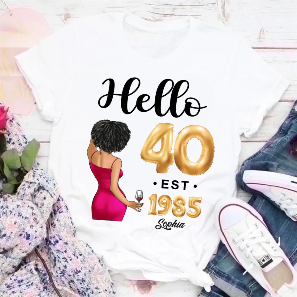 40th Birthday Shirts, Custom Birthday Shirts, Turning 40 Shirt, Gifts For Women Turning 40, 40 And Fabulous Shirt, 1985 Shirt, 40th Birthday Shirts For Her