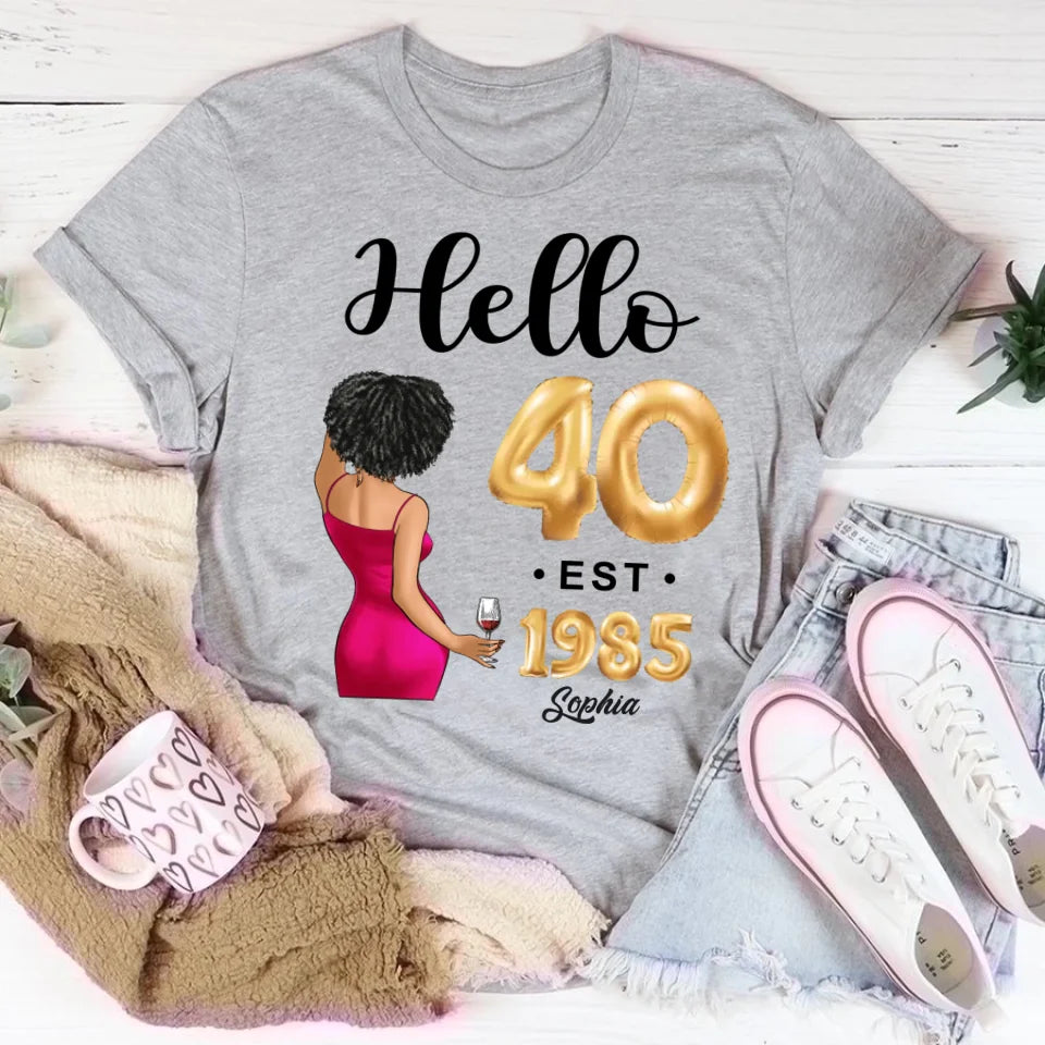40th Birthday Shirts, Custom Birthday Shirts, Turning 40 Shirt, Gifts For Women Turning 40, 40 And Fabulous Shirt, 1985 Shirt, 40th Birthday Shirts For Her