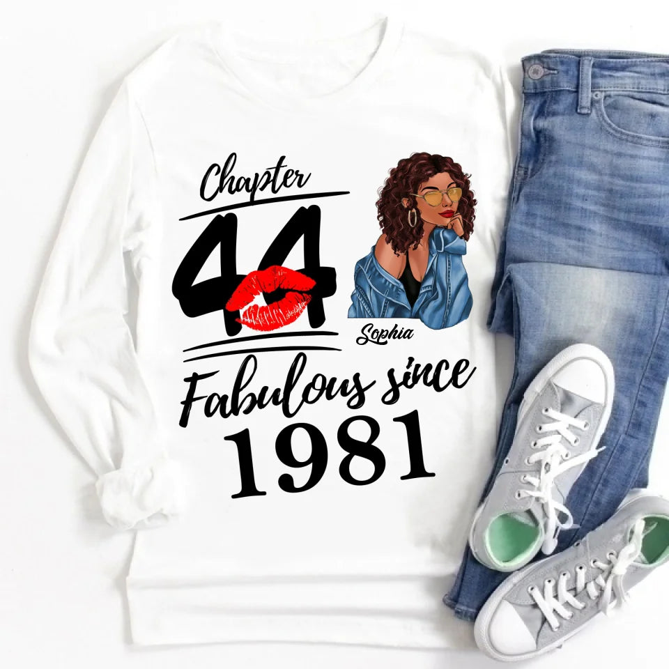 44th Birthday Shirts, Custom Birthday Shirts, Turning 44 Shirt, Gifts For Women Turning 44, 44 And Fabulous Shirt, 1981 Shirt, 44th Birthday Shirts For Her, It&#39;s My 44 Birthday