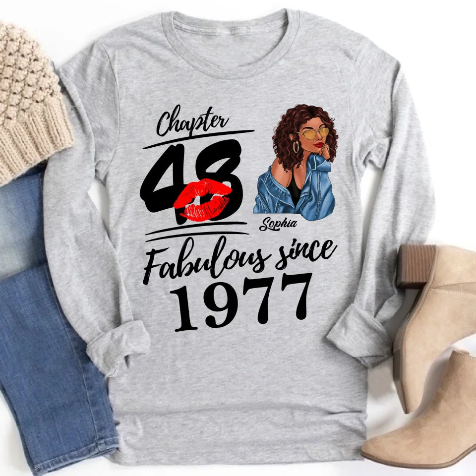 48th Birthday Shirts, Custom Birthday Shirts, Turning 48 Shirt, Gifts For Women Turning 48, 48 And Fabulous Shirt, 1977 Shirt, 48th Birthday Shirts For Her, It&#39;s My 48 Birthday