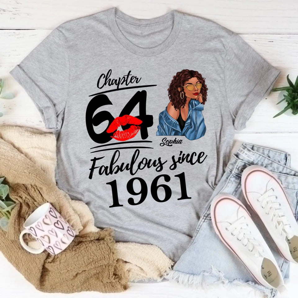 64th Birthday Shirts, Custom Birthday Shirts, Turning 64 Shirt For Women, Turning 64 And Fabulous Shirt, 1961 Shirt, Best Gifts For Women Turning 64