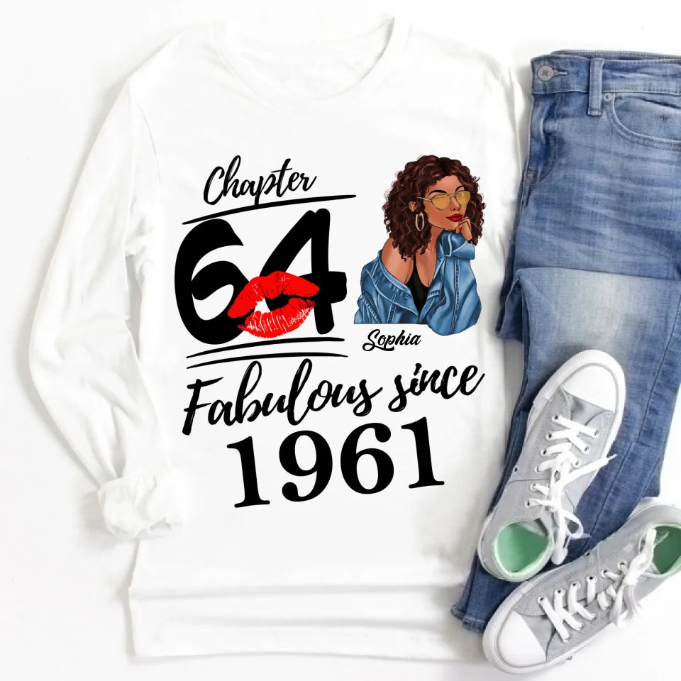 64th Birthday Shirts, Custom Birthday Shirts, Turning 64 Shirt For Women, Turning 64 And Fabulous Shirt, 1961 Shirt, Best Gifts For Women Turning 64