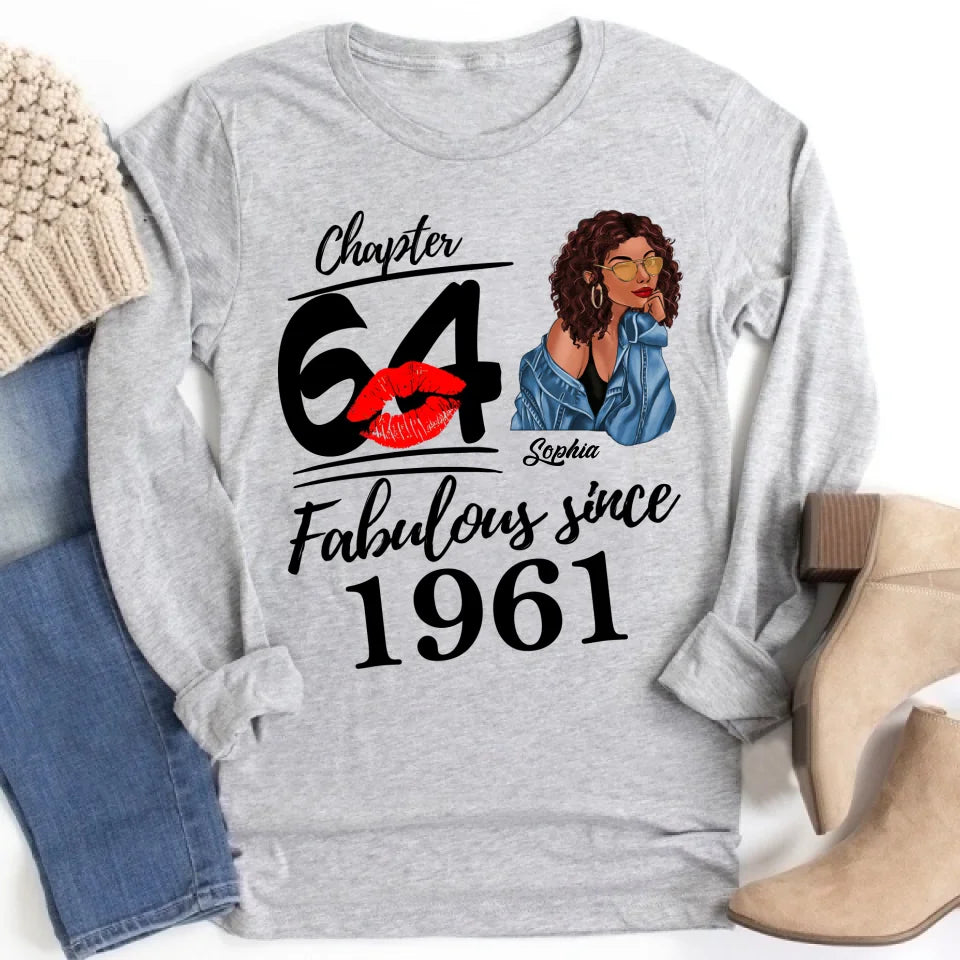 64th Birthday Shirts, Custom Birthday Shirts, Turning 64 Shirt For Women, Turning 64 And Fabulous Shirt, 1961 Shirt, Best Gifts For Women Turning 64