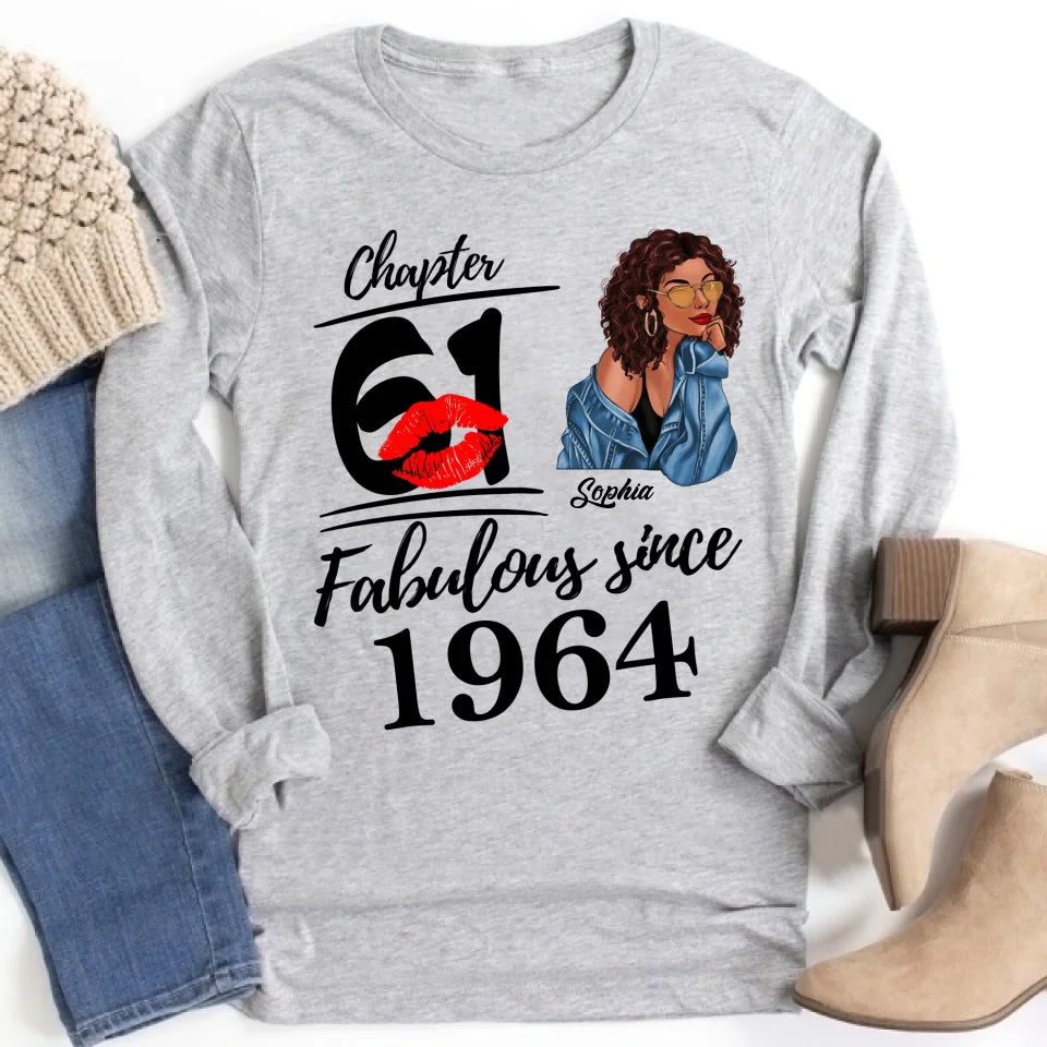 61th Birthday Shirts, Custom Birthday Shirts, Turning 61 Shirt For Women, Turning 61 And Fabulous Shirt, 1964 Shirt, Best Gifts For Women Turning 61