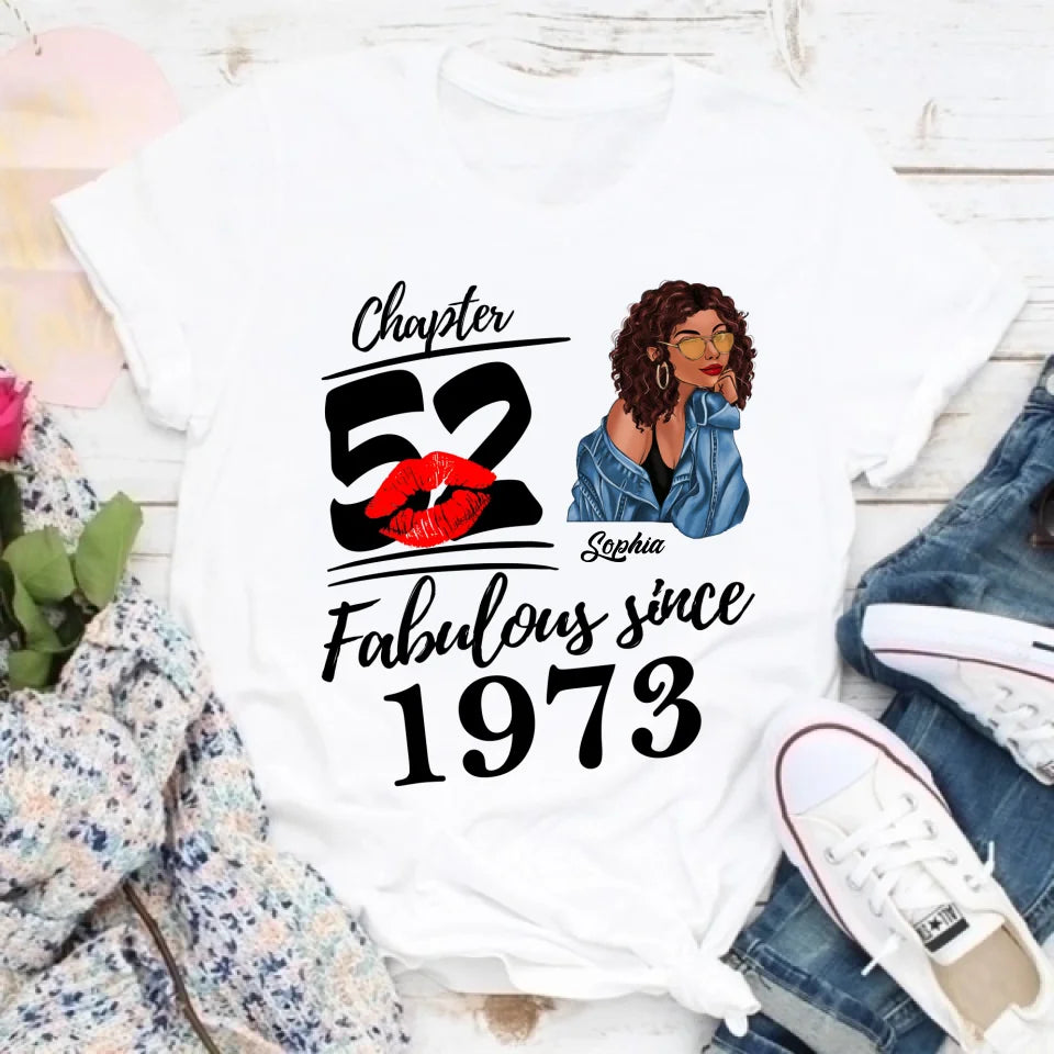 52nd Birthday Shirts, Custom Birthday Shirts, Turning 52 Shirt, Gifts For Women Turning 52, 52 And Fabulous Shirt, 1973 Shirt, 52nd Birthday Shirts For Her