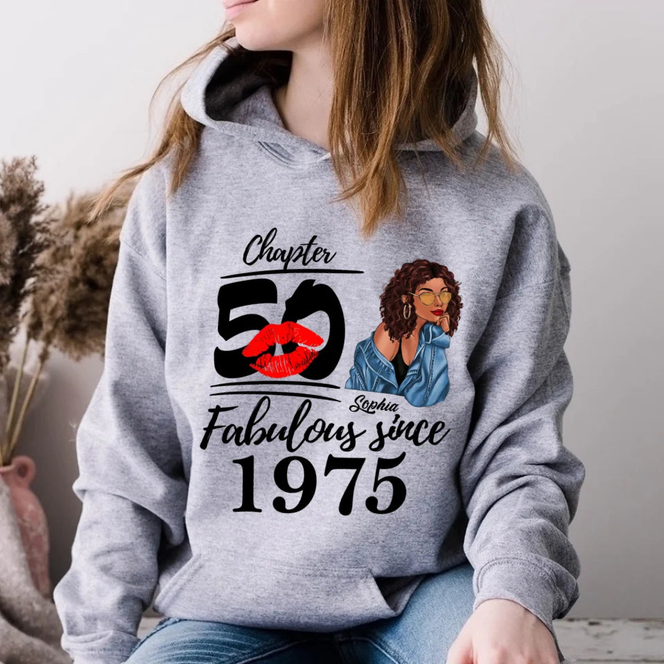 50th Birthday Shirts, Custom Birthday Shirts, Turning 50 Shirt, Gifts For Women Turning 50, 50 And Fabulous Shirt, 1975 Shirt, 50th Birthday Shirts For Her