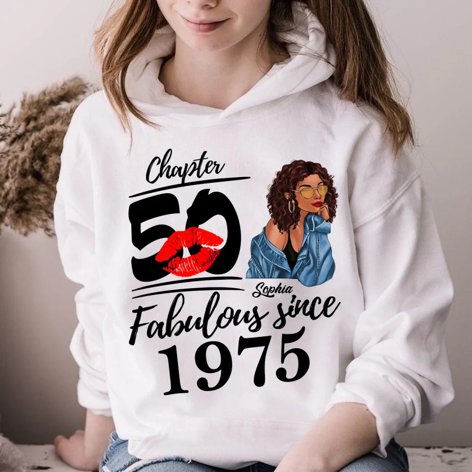 50th Birthday Shirts, Custom Birthday Shirts, Turning 50 Shirt, Gifts For Women Turning 50, 50 And Fabulous Shirt, 1975 Shirt, 50th Birthday Shirts For Her