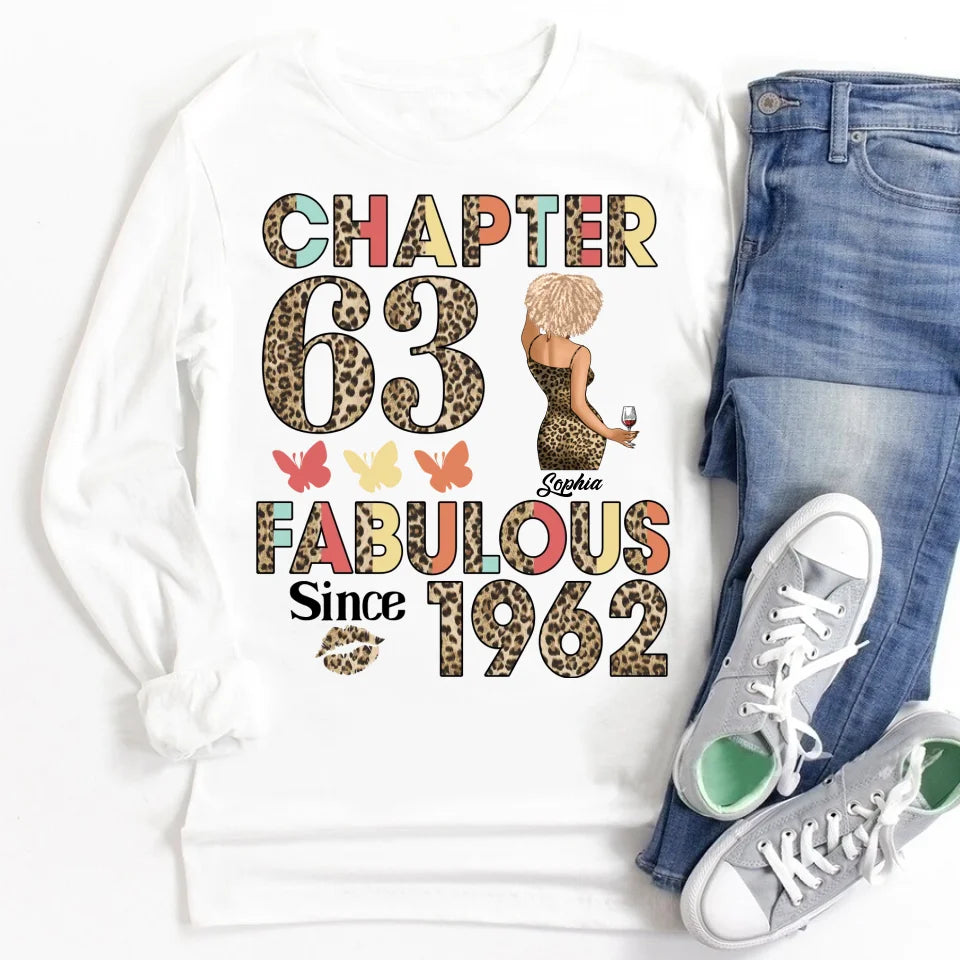 63rd Birthday Shirts, Custom Birthday Shirts, Turning 63 Shirt For Women, Turning 63 And Fabulous Shirt, 1962 Shirt, Best Gifts For Women Turning 63