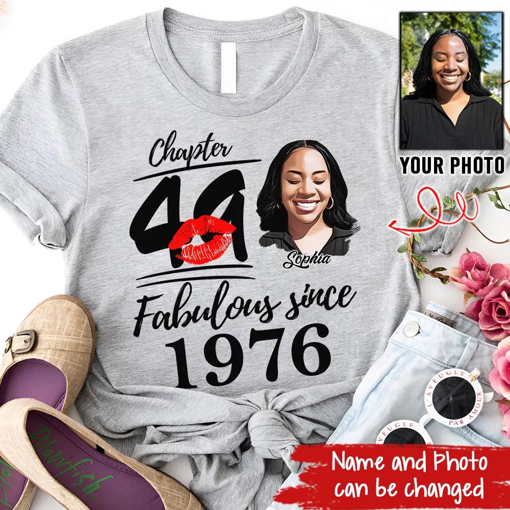 49th Birthday Shirts, Custom Birthday Shirts, Turning 49 Shirt, Gifts For Women Turning 49, 49 And Fabulous Shirt, 1977 Shirt, 49th Birthday Shirts For Her
