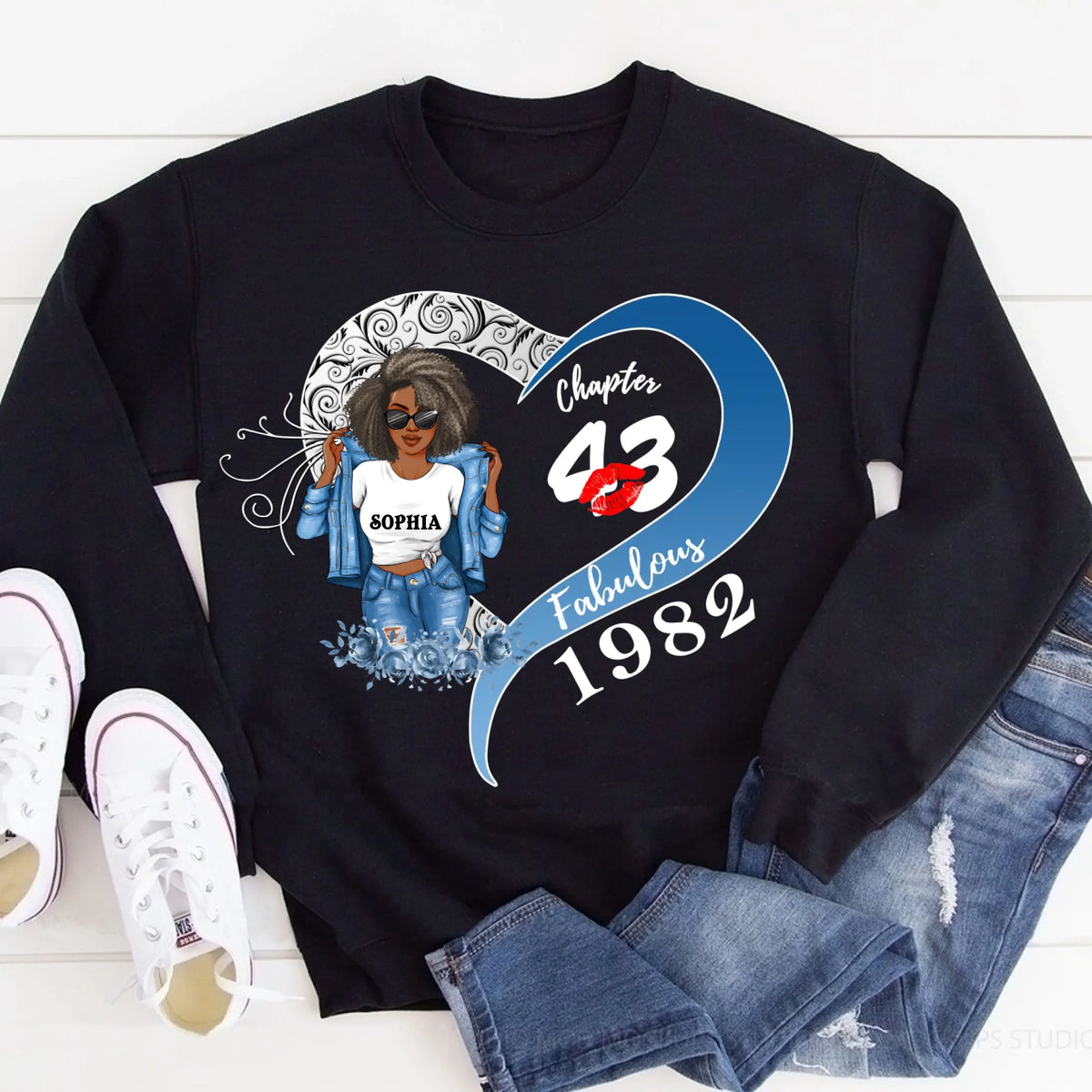 43rd Birthday Shirts, Custom Birthday Shirts, Turning 43 Shirt, Gifts For Women Turning 43, 43 And Fabulous Shirt, 1982 Shirt, 43 Birthday Shirts For Her