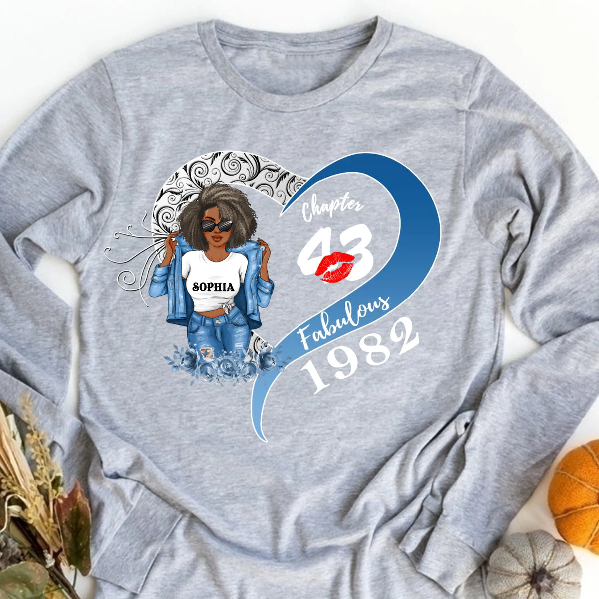 43rd Birthday Shirts, Custom Birthday Shirts, Turning 43 Shirt, Gifts For Women Turning 43, 43 And Fabulous Shirt, 1982 Shirt, 43 Birthday Shirts For Her