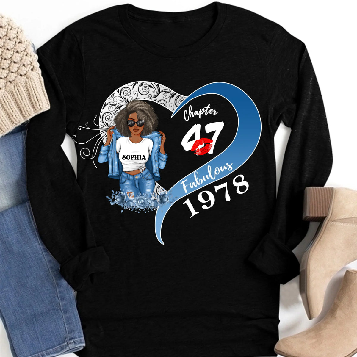 47th Birthday Shirts, Custom Birthday Shirts, Turning 47 Shirt, Gifts For Women Turning 47, 47 And Fabulous Shirt, 1978 Shirt, 47 Birthday Shirts For Her