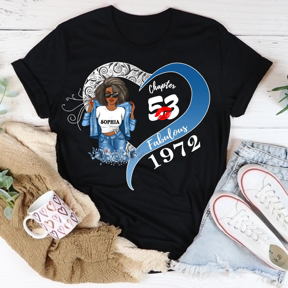 53rd Birthday Shirts, Custom Birthday Shirts, Turning 53 Shirt, Gifts For Women Turning 53, 53 And Fabulous Shirt, 1972 Shirt, 53rd Birthday Shirts For Her