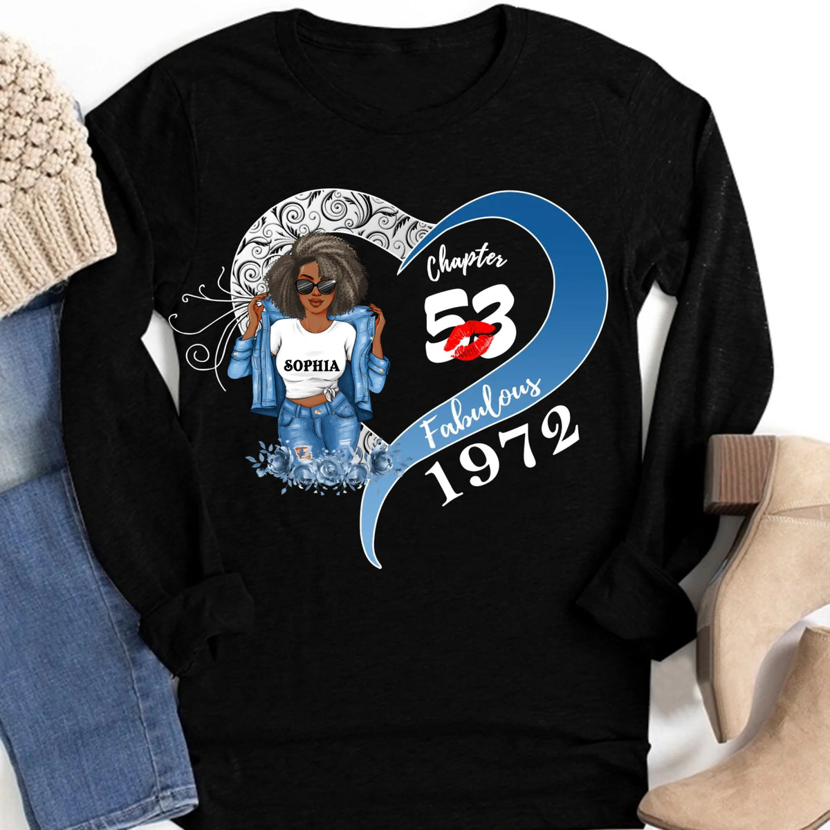 53rd Birthday Shirts, Custom Birthday Shirts, Turning 53 Shirt, Gifts For Women Turning 53, 53 And Fabulous Shirt, 1972 Shirt, 53rd Birthday Shirts For Her