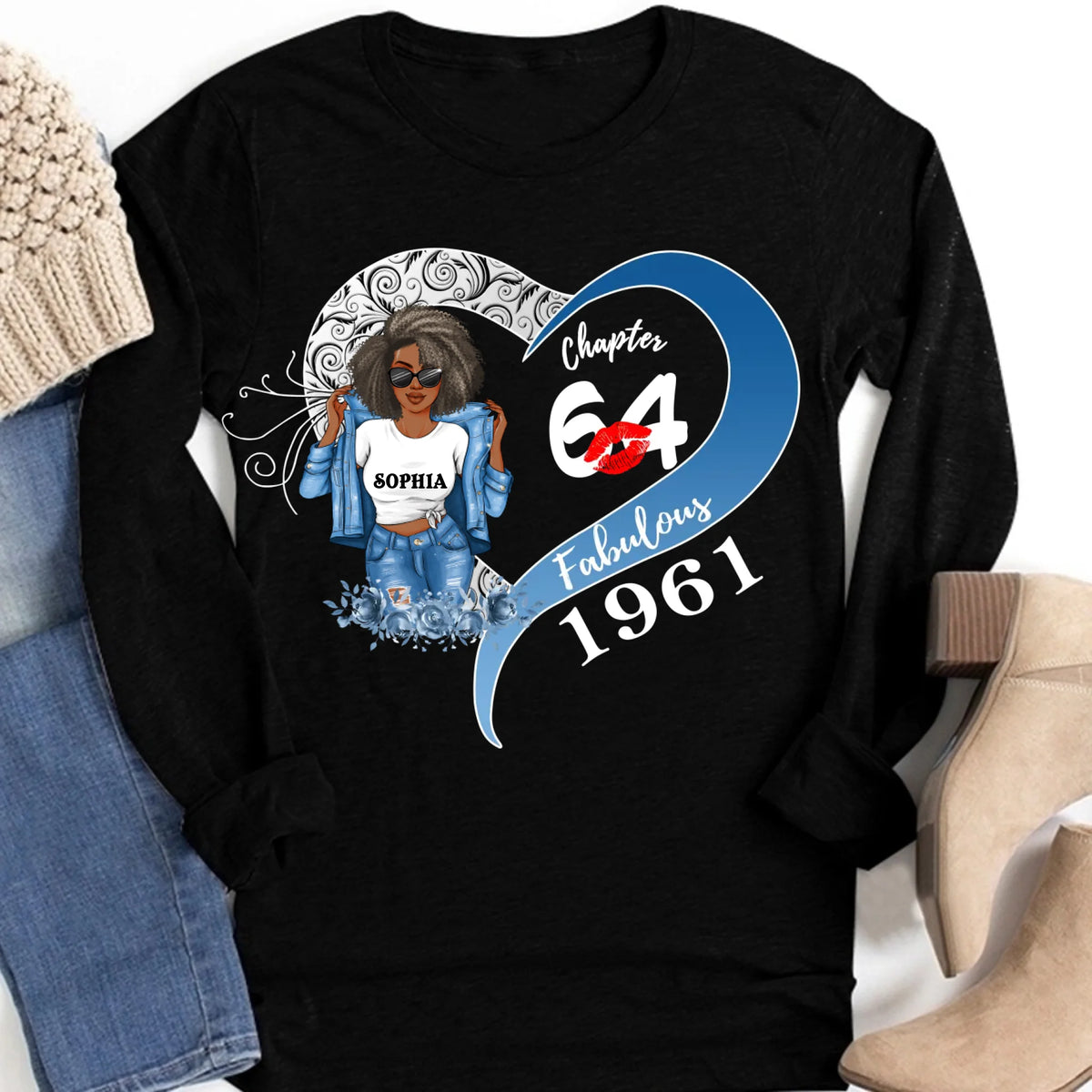 64th Birthday Shirts, Custom Birthday Shirts, Turning 64 Shirt, Gifts For Women Turning 64, 64 And Fabulous Shirt, 1961 Shirt, 64th Birthday Shirts For Her