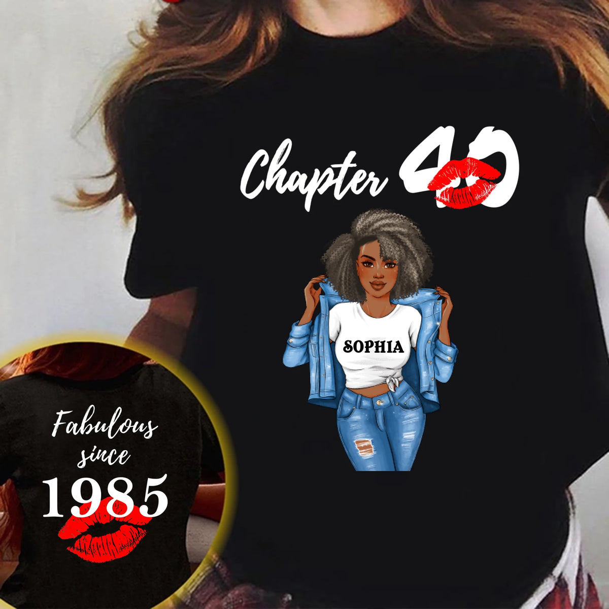 Personalized Birthday T Shirt, Chapter 40, Fabulous Since 1985 40th Birthday Unique T Shirt For Woman, Her Gifts For 40 Years Old, Turning 40 Birthday Cotton Shirt
