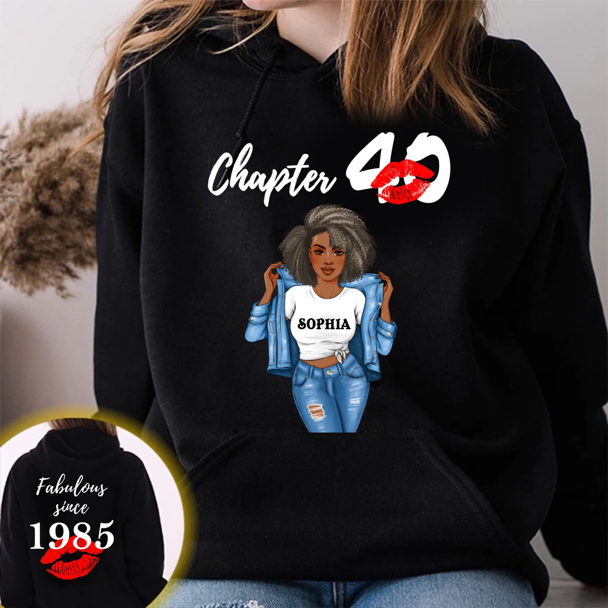 Personalized Birthday T Shirt, Chapter 40, Fabulous Since 1985 40th Birthday Unique T Shirt For Woman, Her Gifts For 40 Years Old, Turning 40 Birthday Cotton Shirt
