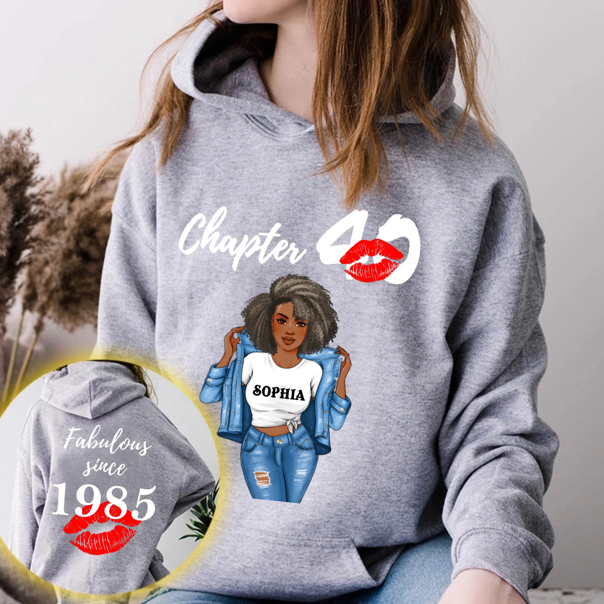 Personalized Birthday T Shirt, Chapter 40, Fabulous Since 1985 40th Birthday Unique T Shirt For Woman, Her Gifts For 40 Years Old, Turning 40 Birthday Cotton Shirt