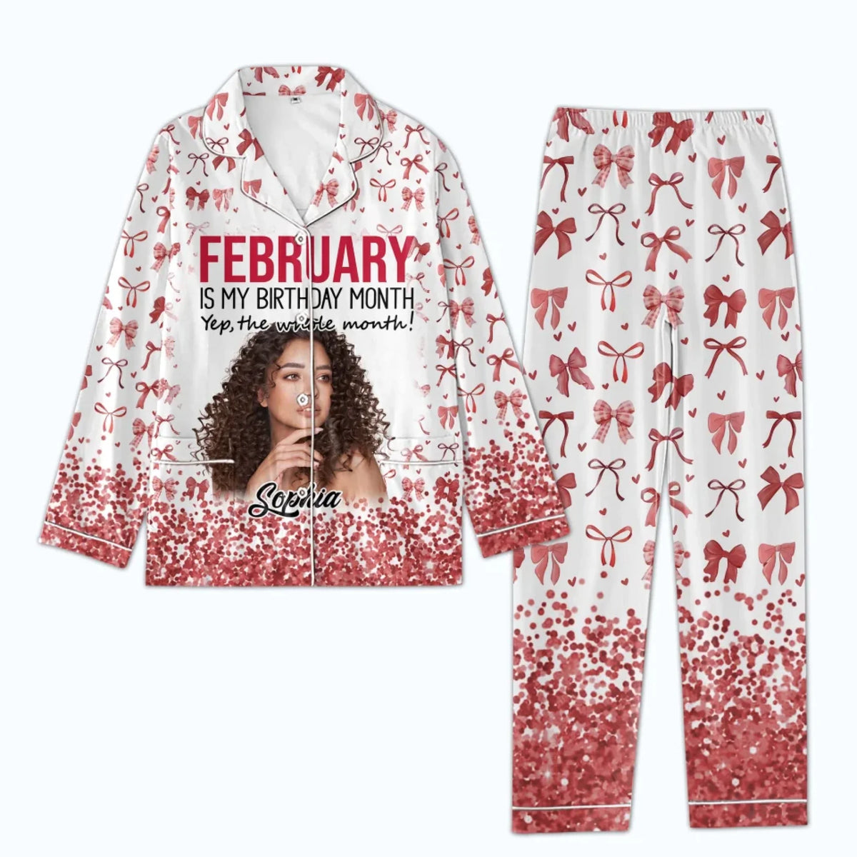 Women's Pajamas Set For February Woman, A Queen Was Born In February, Birthday Pajamas, Birthday Gifts For February Woman-YPT-TLQ