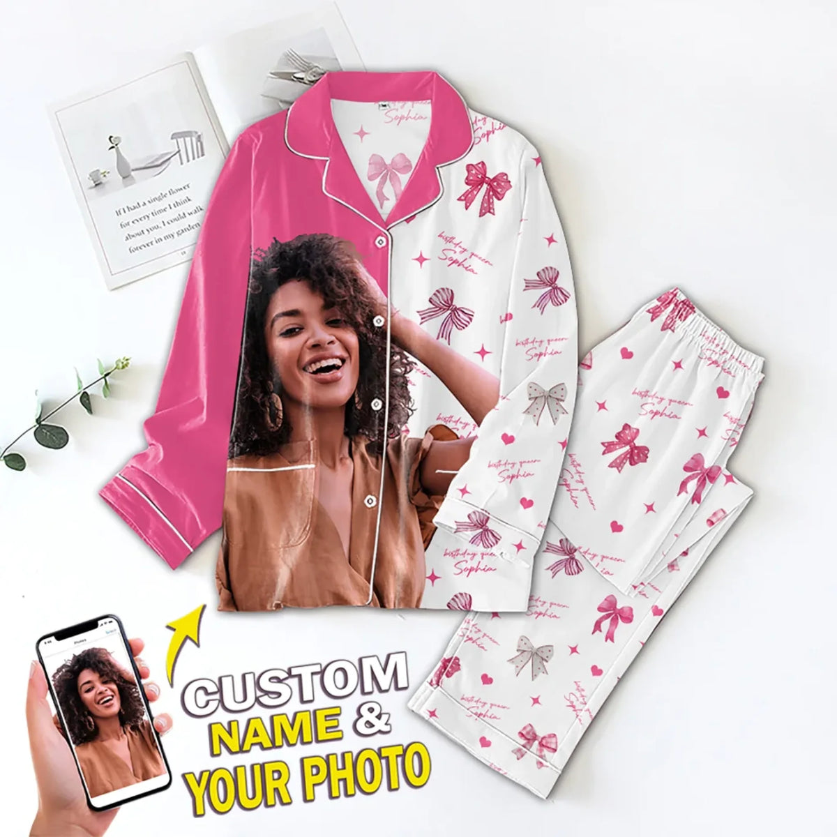 Birthday Women&#39;s Pajamas Set, Custom Birthday Pajamas, Birthday Pajamas Set For Black Women, Its My Birthday Pajamas, Birthday Queen, Birthday Pajamas-YPT-TLT