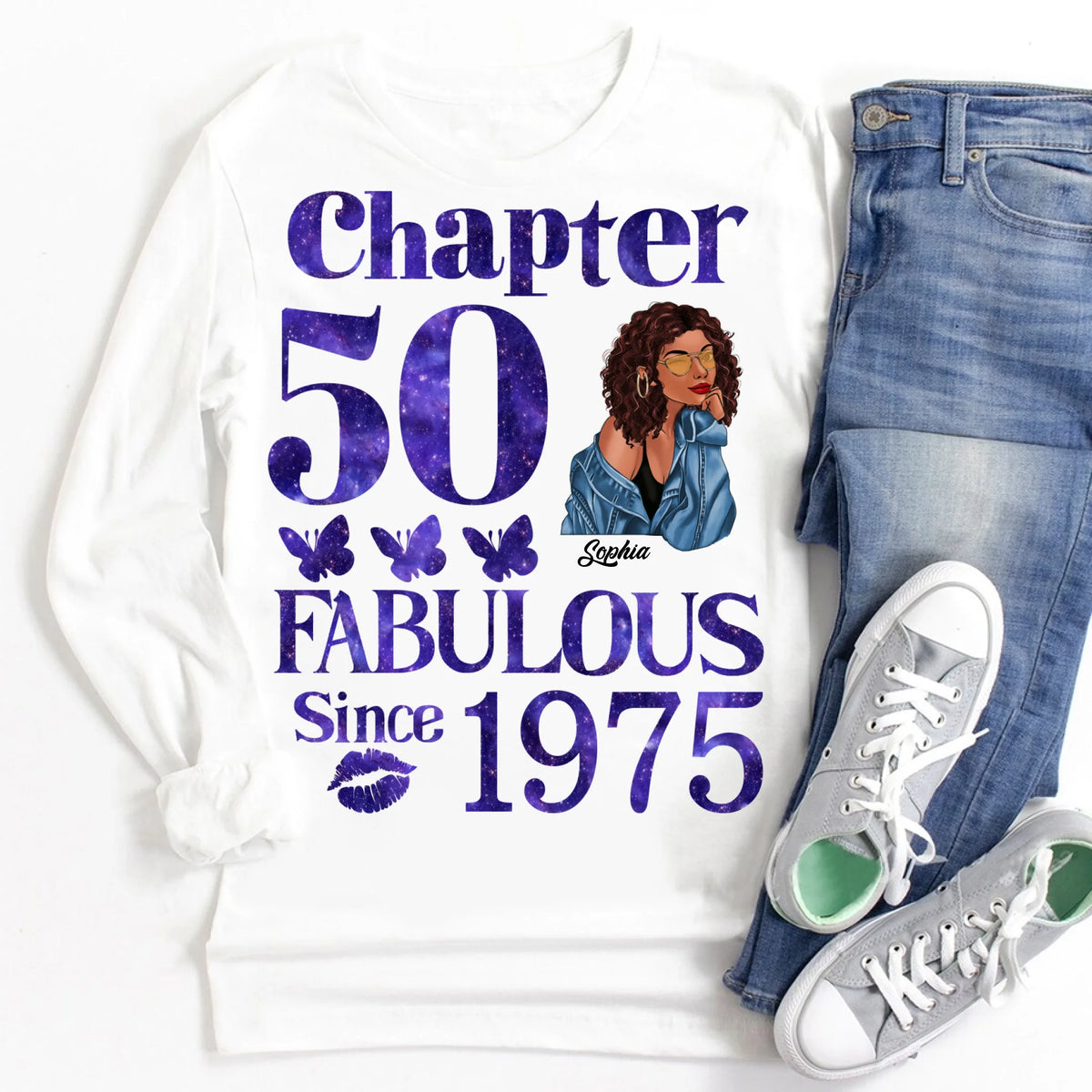 50th Birthday Shirts For Her, Personalised 50th Birthday Gifts, 1975 T Shirt, 50 And Fabulous Shirt, 50th Birthday Shirt Ideas, Gift Ideas 50th Birthday Woman