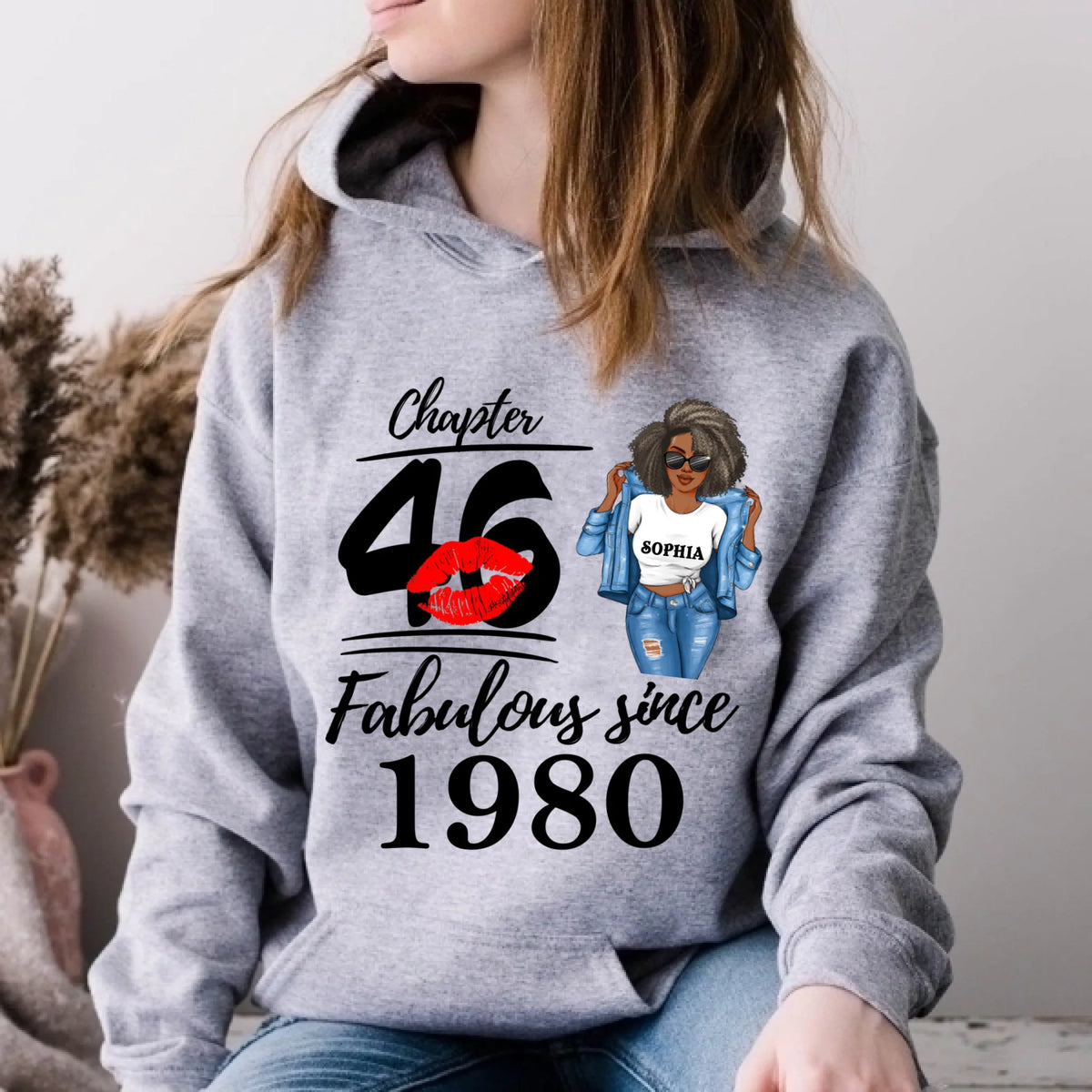 Chapter 46, Fabulous Since 1980 46th Birthday Unique T Shirt For Woman, Custom Birthday Shirt, Her Gifts For 46 Years Old , Turning 46 Birthday Cotton Shirt